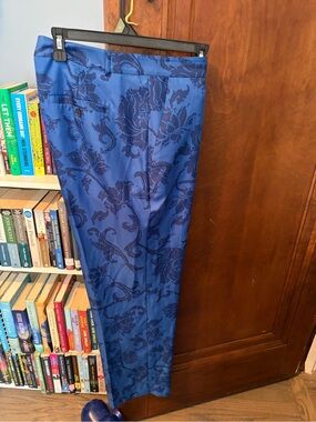 Banana Republic Blue Floral Jacquard Women’s Dress Pants